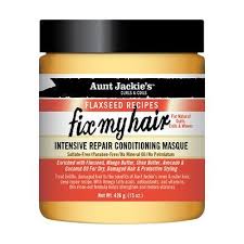 Aunt Jackie S Flaxseed Recipes Intensive Repair Conditioning Masque Fix My Hair 15 Oz Natural Hair Styles Flax Seed Recipes Natural Hair Care