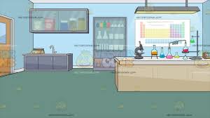 Science Laboratory Background Green Flooring Laboratory Science Light Blue Walls