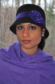 Lady in Violet stock image. Image of cute, bright, brown