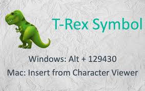 Just click on the symbol to get more information such as zodiac symbol unicode, download. How To Type T Rex Dinosaur Symbol Using Keyboard Webnots