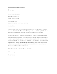 It is important to land a prestigious internship program. Finance Internship Application Letter Sample Templates At Allbusinesstemplates Com