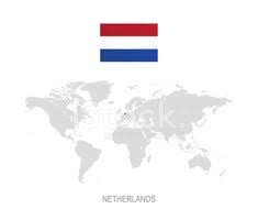 Todos los países del mundo (actualizados). Bandera De Holanda Y La Designacion De Mapamundi Vector
