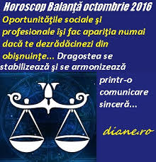 Cumva exista o ruptura intre tine si colegi, activitate. Horoscop BalanÅ£Ä Octombrie 2016 Diane Ro
