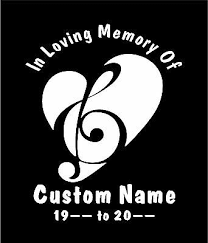 July 24 at 9:15 am · in loving memory of yolande braville. Personalized In Loving Memory Of Decal Sticker Music Heart Design Ebay