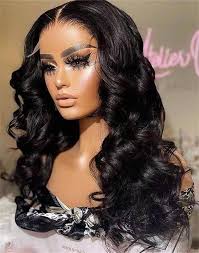 Amazon.com : AimeileMiss Loose Deep Wave Synthetic Lace Front Wigs 180%  Density Glueless Natural hairline Deep Wave Front Lace Wig For Black Women  Natural Color 20Inch : Beauty & Personal Care