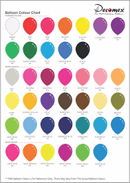 Colour Chart Latex Balloon Factory L Balloon Manufacturer