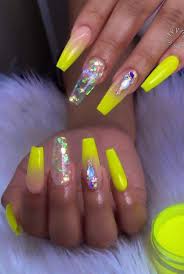 Love coffin nails but not the long length? 60 Pretty Yellow Acrylic Coffin Nails To Express Your Personality Style Vp Page 16
