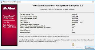 Ens for mac and ens for linux 10.7.0 and later only use the med dat files. Mcafee Virusscan Enterprise V8 8 Free Download Soft Soldier