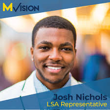 VOTING IS OPEN NOW AT vote.umich.edu And we still have two more  representatives to tell you about before the polls close TOMORROW at  midnight: Meet Josh Nichols and Betsy Stubbs! #MVision Benji