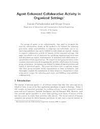 PDF) Agent-enhanced Collaborative Activity in Organized Settings.