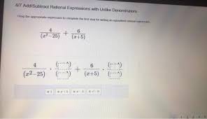 Make sure each term has the lcd as its. Solved 47 Add Subtract Rational Expressions With Unlike D Chegg Com
