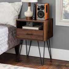 Welwick Designs 19 1 Drawer Wood Side Table Grey White Wash Hd8442 The Home Depot In 2020 Side Tables Bedroom Side Table Cheap Bedside Tables