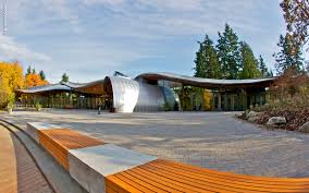 Glass facades and the undulating roof highlight the the green roof of the new visitor centre in the vandusen botanical garden in vancouver is designed to imitate the petals of an orchid and the. Van Dusen Botanical Garden Vancouver Zinco Green Roof Systems