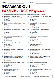 Passive voice is a specific form of the verb that we use to take an active subject out of the sentence. Passive Voice Test