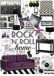 Rock N Roll Home Decor Rockabilly Home Decor Purple Living Room Home Decor