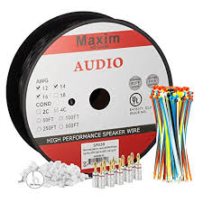 Maybe you would like to learn more about one of these? Outdoor Speaker Wire 100 Feet 12awg Cl3 Rated 4 Conductor Wire Black Oxygen Free Copper Includes Banana Plugs Cable Clips And Ties By Maximm Buy Online In Bahamas At Bahamas Desertcart Com Productid 44125426