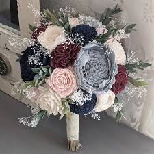 Check spelling or type a new query. Dusty Blue Navy Burgundy Blush And Ivory Bouquet With Baby S Breat Secondhand Stardust
