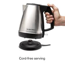 Portable electric water heater immersion 12v/24v car boiler coffee tea tankless. Hamilton Beach Electric Kettle 1 Liter Capacity Stainless Steel Model 40901 Walmart Com Electric Kettle Hot Water Heater Kettle