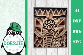 Download 3d Svg Mandala Elephant Multi Layer Elephant 802875 Cut Files Design Bundles