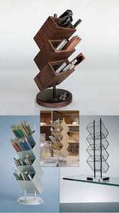 Leaning Rotating Shelf Organizer Wood Diy Craft Room Art Storage