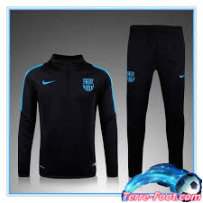 Nouveau Survetement De Foot Barcelone Noir Blue Side 2015 2016 Survetement Bayern Survetement De Foot Survetement