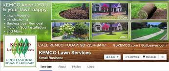 Kemco Lawn Services Cover Photo On Facebook By Custom Page Designs For More Information Contact Jackie Customfanpag Lawn Service Sod Installation Cover Photos