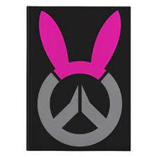 Overwatch D Va Bunny Logo Hardcover Journal Stationary Overwatch Stationary Join Our Mailing List For 20 Off Your First Ord Overwatch Bunny Logo Gamer Gear