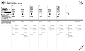 Voting In The Senate Australian Electoral Commission