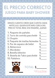El documento pdf contiene las respuestas del crucigrama en la segunda página. El Precio Correcto Juegos Para Baby Shower Para Imprimir Juegos De Baby Shower