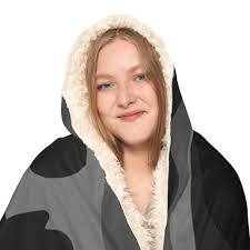 Camo Hooded Blanket, Sherpa Hooded Blanket, Fleece Hooded Blanket, Unisex  Hooded Snuggle Blanket, Custom Blanket Gift