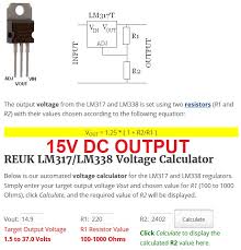 Lm317 Adj Resistor Value And Circuit For 3 3v 5v 12v 15v 18v