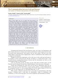 Maybe you would like to learn more about one of these? Pdf The Communication Between God And Demons An Analysis Of Thematic Interpretation Of Fi Zilal Al Quran