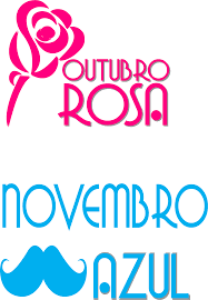 Resultado de imagem para OUTUBRO ROSA - NOVEMBRO AZUL - LOGOS