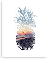 Sunset Pineapple Metal Print By Southprints In 2021 Pineapple Art Cute Pineapple Wallpaper Pineapple Wallpaper