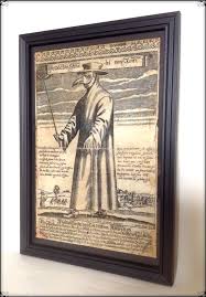 Plague Doctor 1 Aged Reproduction Print A4 Size Plague Doctor Reproduction Prints Plague