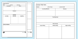 This teacher lesson plan template is designed t Lesson Plan Template Uk Teaching Reosurces Teacher Made