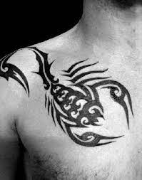 50 Tribal Scorpion Tattoo Designs For Men Manly Ink Ideas Chest Tattoo Men Scorpion Tattoo For Men Scorpion Tattoo