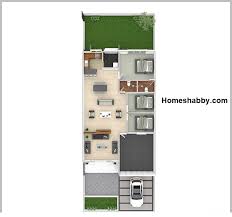 Jakarta bogor depok tangerang bekasi bandung surabaya. Desain Dan Denah Rumah Cantik Ukuran 9 X 25 M 3 Kamar Tidur Garasi Mobil Yang Nampak Luas Dan Nyaman Homeshabby Com Design Home Plans Home Decorating And Interior Design