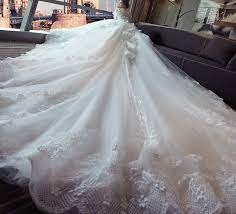 A Stunning Wedding Gown With A Beautiful Cathedral Length Train Wedding Dresses Big Wedding Dresses Beautiful Wedding Gowns