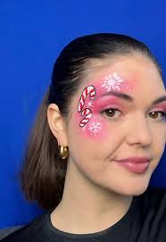 Candy Cane Painting with Red Yellow and White