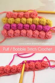 The bobble stitch is a fun crochet stitch that will add pizzazz to your next crocheted piece. Puff Or Bobble Stitch Crochet Tutorial Dream A Little Bigger