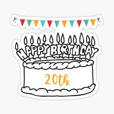 20th birthday caption for me. 20th Birthday Ideas Stickers Redbubble