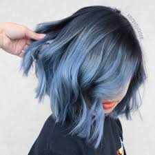 2019 Layered Color Mediumlength Hair Styles Hair Styles Smoke Hair Blue Hair