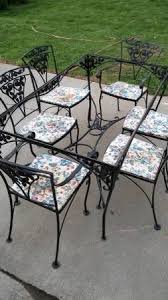 Wrought Iron Table And 6 Chairs Vintage Outdoor Furniture Vintage Patio Furniture Wrought Iron Patio Chairs