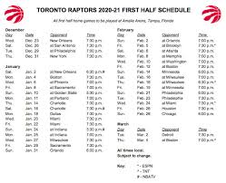 This simple schedule provides the showtime of upcoming and past programs playing on the network nba tv nba playoff playback. Toronto Raptors 2020 21 First Half Schedule Breakdown Key Dates And Season Preview Raptors Hq