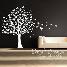 Huge Butterfly Tree With Trailing Butterflies Vinyl Wall Decal Sticker Butterfly Wall Decals Butterfly Wall Decor Tree Wall Decal
