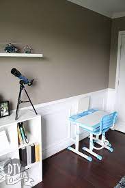 I usually pick out quality paint and primer so i don't need to spend time doing additional coats. Tips For Painting Two Tone Walls With A Chair Rail Two Tone Walls Bedroom Wall Chair Rail Paint Ideas