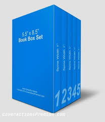 5 5 X 8 5 Book Box Set Mock Up Cover Actions Premium Mockup Psd Template Book Box Books Boxset