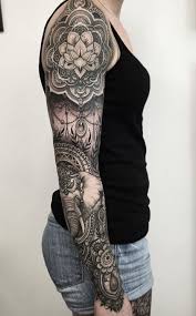 Outstanding Mandala Sleeve Tattoo Inkstylemag Feminine Tattoo Sleeves Sleeve Tattoos Mandala Tattoo Sleeve