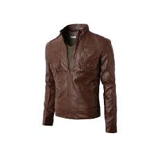 Mens Synthetic Leather Rider Jacket With Zipper Details At Pocket 70 Liked On Polyvore Featurin Faux Leather Jacket Men Riders Jacket Leather Outerwear